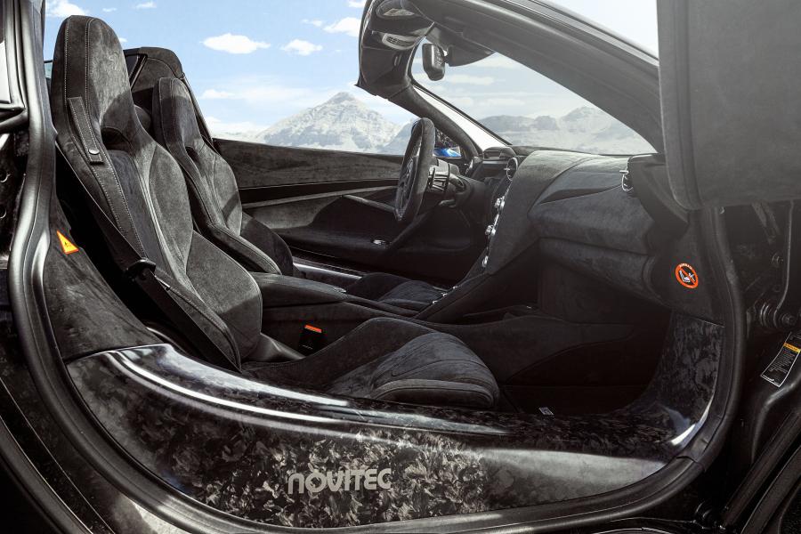 Интерьер McLaren 720S Spider Spectacular N-Largo by Novitec Rosso on Vossen Wheels (MC2) 2020 года  (фото 5 из 15)